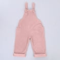 thumbnail image 6 of Bigetiay Toddler Girls Casual Sleeveless Jumpsuits Back to School Romper Pink Romper with Pockets Spring Summer Romper Cute Summer Outfits for Girls 1-2 Years, 6 of 9