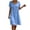 *Blue, variant on VBVC Women's Square Neck Cotton Midi Dress, Ladies' Empire Waist Eyelet Lace A Line Dress, Short Sleeve Beach Vacation Dress For Women,Black,S-3XL