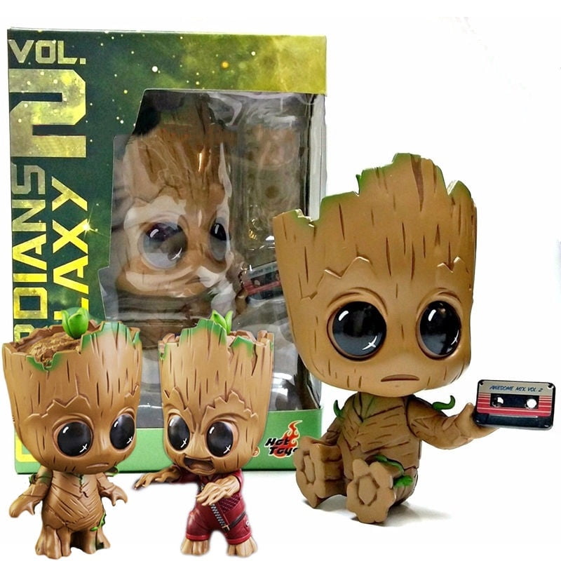 US ship Cute 4" Toys Guardians of the Galaxy Vol 2 Groot Bobble head Marvel Gift 