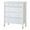 thumbnail image 1 of Comfort Pointe Jillian White Wood Five-Drawer Modern Style Chest, 1 of 8