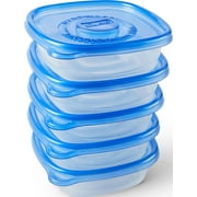 Glad Medium Set of 5 Square Food Storage Containers, Sandwich Size, 25 Oz each