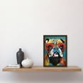 thumbnail image 2 of English Bulldog Wearing Sunglasses Modern Pop Art Artwork Framed Wall Art Print A4, 2 of 4
