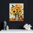 thumbnail image 4 of PIKWEEK  Sunflower Wall Art, Farmhouse Yellow Flower with Butterfly Hummingbird on Grey Wood Canvas Wall Art, Strawberry Wall Art for Living Room Bedroom Bathroom Home Decor Ready to Hanging, 4 of 4