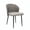 Gray, variant on Hawsaiy Faux Leather Dining Chairs Set of 4, Modern Curved Back Upholstered Kitchen Side Chairs with Metal Legs, Brown