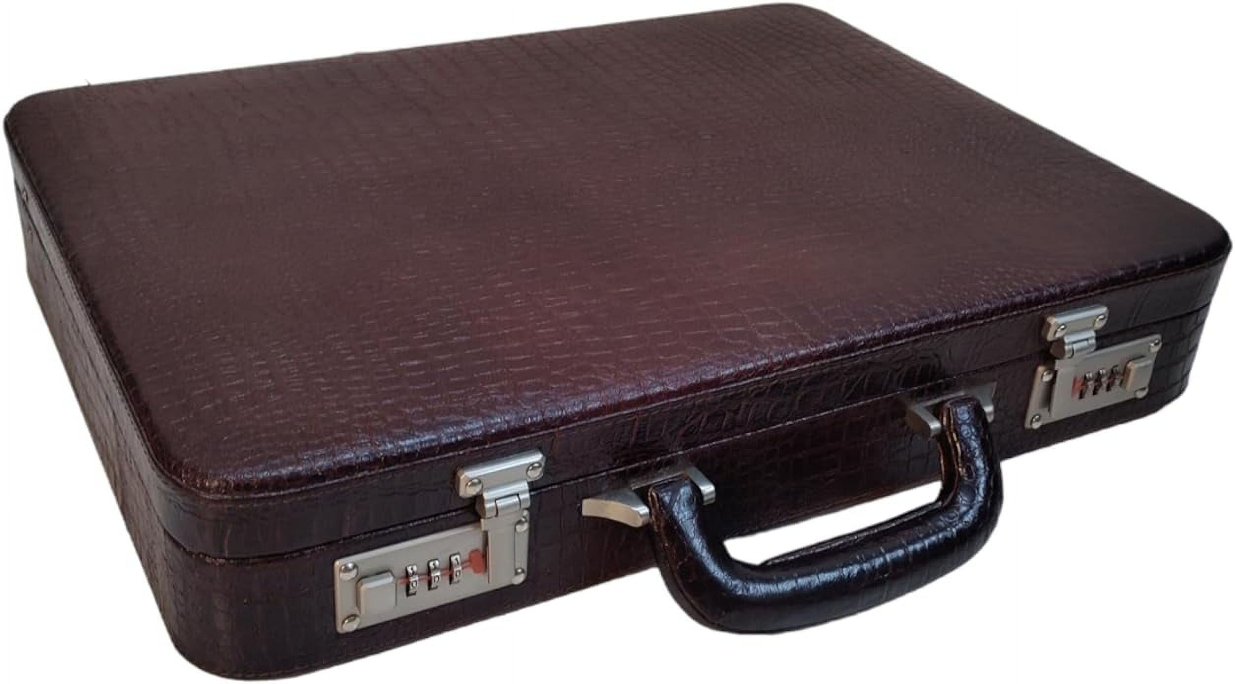 LINDSEY STREET Men's Leather Briefcase | Business Leather Handbag | Doctors Safety Kit Bag Leather Attache | Gift For Him