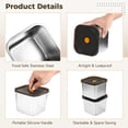 thumbnail image 4 of 2PCS Stainless Steel Food Storage Containers with Lids, Leak-Proof Square Meal Prep Containers with Airtight Silicone Seal, Freezer and Oven Safe Lunch Boxes for Fruit, Snack, Leftover, 4 of 6