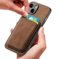 thumbnail image 3 of 2 in 1 Detachable Magnetic Cards Solt Leather Case For iPhone 15 16 Pro Max 14 Plus 13 12 Mini Xs XR Se 2022 For Magsafe Cover black For iPhone 11Pro, 3 of 6