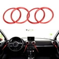 thumbnail image 4 of 4pcs Car Interior Air Vent Outlet Covr Trim Decorative Ring Aluminum Alloy Fit for Audi A1, 4 of 5