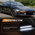 thumbnail image 2 of 2PCS Smoked Lens Front Side Marker Light Fender Light Turn Signal Light Turn Warning Light with White LED For 1991 1992 1993 1994 1995 Toyota MR-2 SW20 2nd Gen All Models, 2 of 7