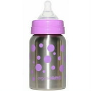 organicKidz 9-oz Stainless Steel Wide Mouthed Baby Bottle, BPA-Free
