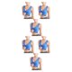 thumbnail image 1 of Guardurnaity 3 piezas Support Bra - Transpirable para máxima comodidad Sujetadores sin costuras Top Fitness Sports Bra Ropa deportiva Ropa azul METRO 2piezas, 1 of 6
