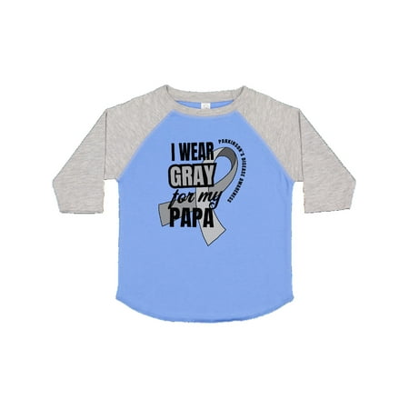 

Inktastic I Wear Gray For My Papa Parkinsons Disease Awareness Gift Toddler Boy or Toddler Girl T-Shirt