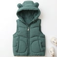 thumbnail image 3 of Kiijoy Girls Outerwear Vest Sleeveless Bear Ear Hooded Padded Jacket, Sizes 18-24M, 3 of 8