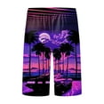 thumbnail image 5 of JAJAHO Mens Hawaiian Shorts Summer Beach Vacation Clothes Tropical Print Loose Fit Drawstring Shorts Soft Bottoms, 5 of 5