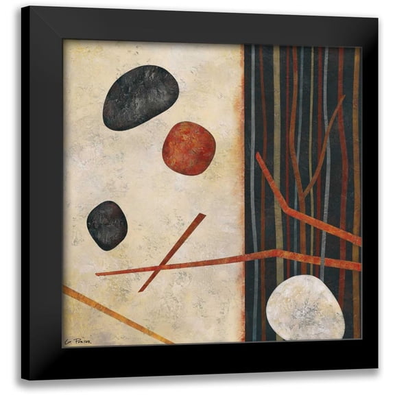 Porter, Glenys 12x12 Black Modern Framed Museum Art Print Titled - Sticks and Stones II