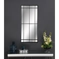 thumbnail image 2 of Annetta 24 x 52 Inch Window Pane Wall Mirror Black, 2 of 3