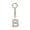 B, variant on Contemporary Letter Keychain Featuring Crystal Detail, Sturdy Metallic Key Chain Accessory for Daily Essential