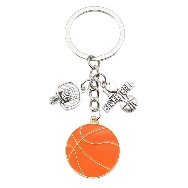 Llavero con aro y pelota de baloncesto «I Love Basketball»