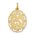 thumbnail image 3 of 14k Yellow Gold # 25 in Oval Pendant, 3 of 5