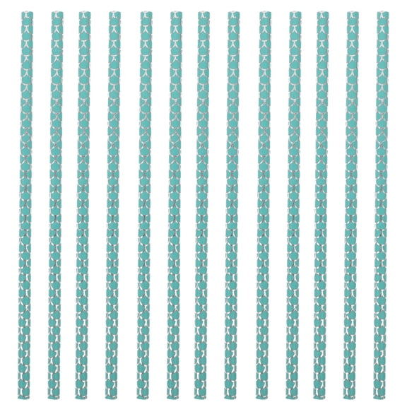 FRCOLOR Skyblue Paper Straws for Party Use Fashionable and Cute Disposable Drinking Straws 100 pcs