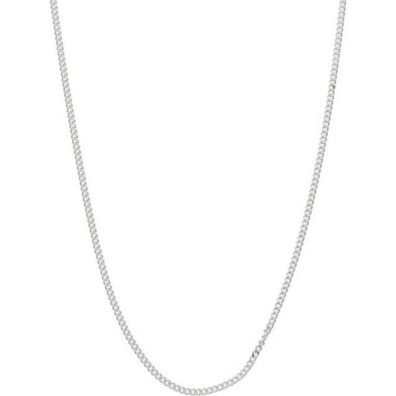 Sterling Silver Polished 1.4mm Curb Chain, 24"