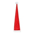 thumbnail image 2 of Callipe Christmas Santa Hat Ultra Long Plush Ball Decor Thick Keep Warm Anti-slip Red Festive New Year Party Cosplay Photo Porp Holiday Headwear, 2 of 8