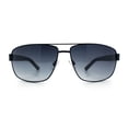 thumbnail image 5 of Mens Luxurious Euro Gentlemanly Rectangle Agent Metal Rim Sunglasses Black - Smoke, 5 of 8
