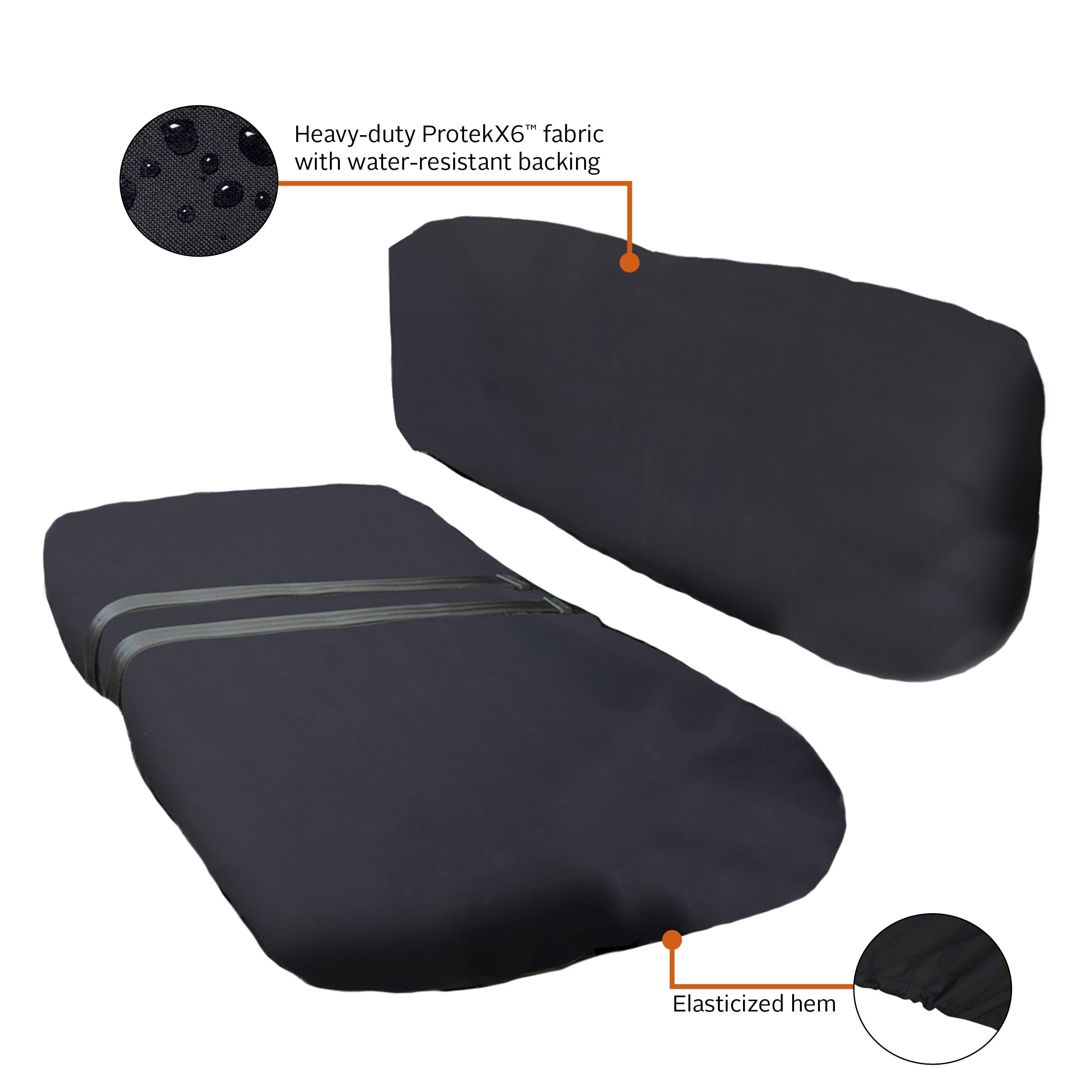 Classic Accessories QuadGear UTV Bench Seat Cover, Fits Polaris Ranger '02 - '08 models, Black