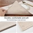 thumbnail image 4 of Cloth Placemats Set of 8 - Double Thickened Easy to Clean Linen Style Fabric Placemats - Machine Washable Placemats - Heat Resistant Non-slip Table Mats (Creamy-White, 8), 4 of 6