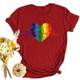 thumbnail image 6 of Dovford T Shirts Women Rainbows Heart Graphic Tees Shirts LGBT Shirts Casual Short Sleeve Tops, 6 of 7