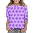 thumbnail image 2 of YUNAFFT T-shirts Décontractés Créatifs pour Enfants Manches 3/4 Col Rond Unisexes Confort Élégant, 2 of 5