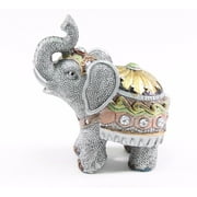 Feng Shui 4.5"(H) Gray Elephant Wealth Lucky Figurine Home Decor Housewarming Gift