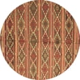 thumbnail image 1 of Ahgly Company Indoor Round Oriental Brown Traditional Area Rugs, 6' Round, 1 of 4