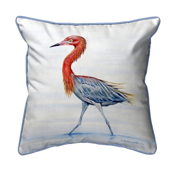 Betsy Drake Interiors Reddish Egret  Indoor/Outdoor Extra Large Pillow 20x24