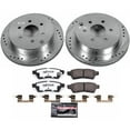 thumbnail image 3 of PowerStop Rear Z36 Truck & Tow Carbon-Fiber Ceramic Brake Pad and Drilled and Slotted Rotor Kit Fits: NISSAN SUZUKI Select Models K4621-36, 3 of 9