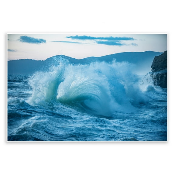 Stupell Industries Rolling Tsunami Wave Nautical & Beach Photography Unframed Art Print Wall Art, 15 x 10