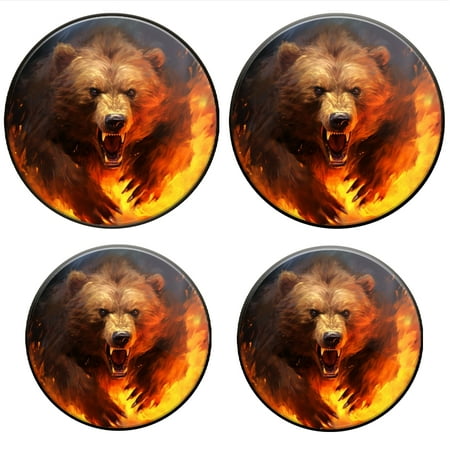 

Bahomeck Gas Stove Burner Cover Set Of 4 Angry Bear With Fire In Mouth Metal Electric Stove Burner Covers Protecting Gas Stoves Kitchen Decor，8 Inch And 10 Inch