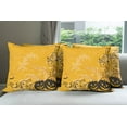 thumbnail image 6 of Ambesonne Orange Throw Pillow Cover 4 Pack, Pumpkins Bats Halloween, 16", Orange and Black, 6 of 7