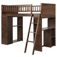 thumbnail image 4 of EUROCO Twin over Twin Loft Bed with Four Drawers and Ladder for Kids, 4 of 12