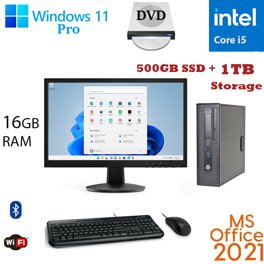 Restored HP Desktop Computer MT PC Core i5 CPU 16GB Ram, 120 SSD
