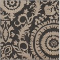 thumbnail image 5 of Hauteloom Loughton Living Room, Bedroom Patio Outdoor Area Rug - Traditional, Transitional - Black, Dark Red - 7'3" Square, 5 of 11