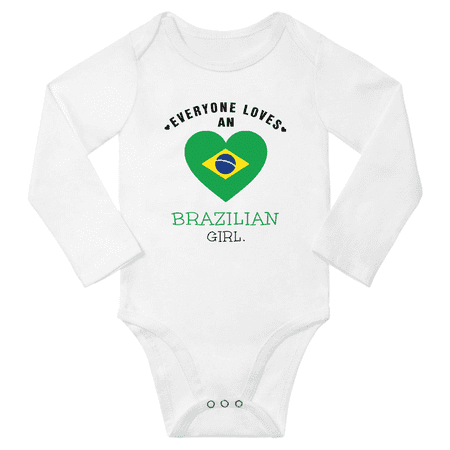 

Everyone Loves An Brazilian Girl Baby Long Slevve Bodysuit Unisex Gifts (White 3-6 Months)