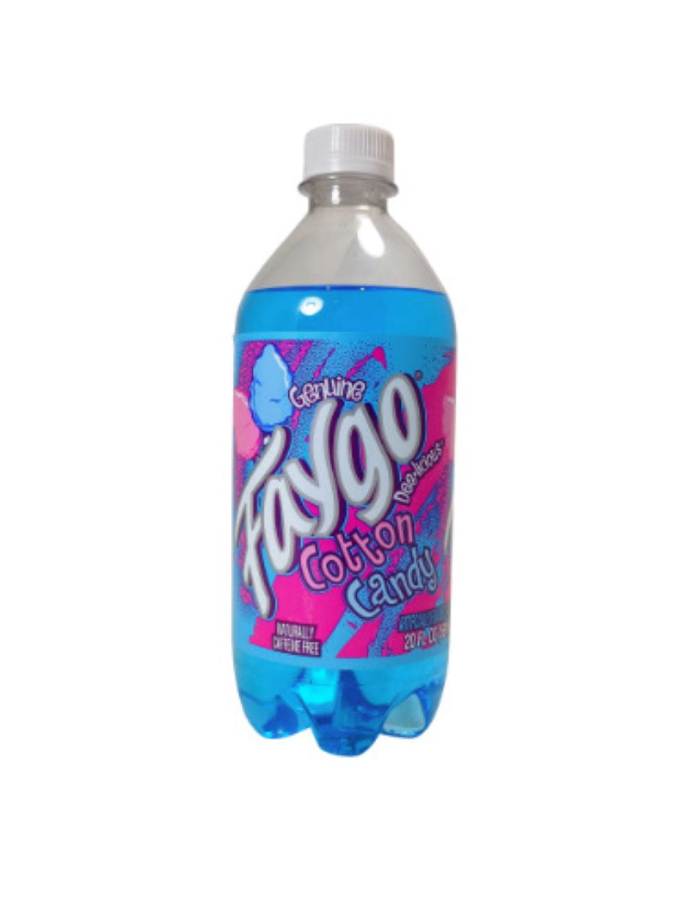 20 oz Faygo Cotton Candy Soda Pop bottles, Pack of 8