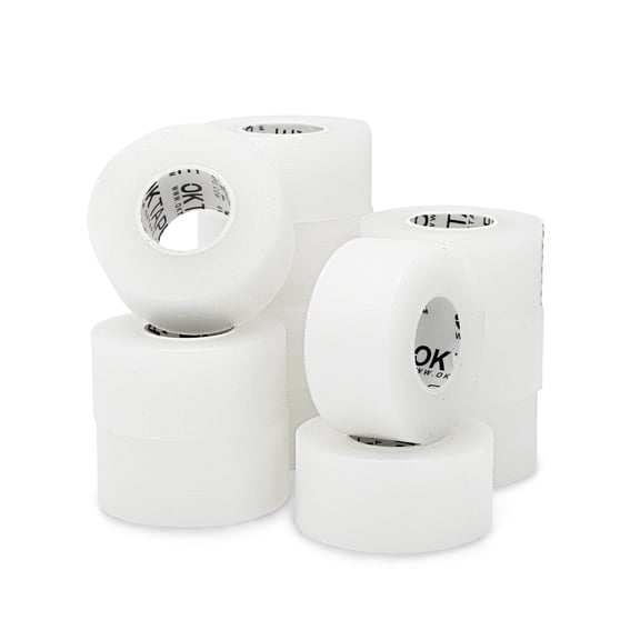 OK TAPE OKPore Transparent Medical Tape (Pack of 12) - First Aid Surgical Tape Hypoallergenic and Breathable for Wound Dressing Care, Latex Free, 1in x 10yds