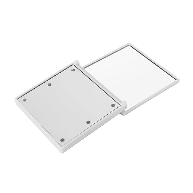 LED Lighted Travel Makeup Mirror Double Sided 2X Magnification White Light Travel Makeup Mirror for Purse Pocket White