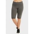 thumbnail image 4 of TheLovely Women & Plus Soft Cotton Active Stretch Workout Biker Shorts (21") with Wide Wastband, 4 of 6