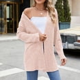 thumbnail image 2 of Siilsaa Light Weight Cardigan Women Long Sleeve V-Neck Button Down Cardigan Knit Shrugs Sweater Pink,S, 2 of 5