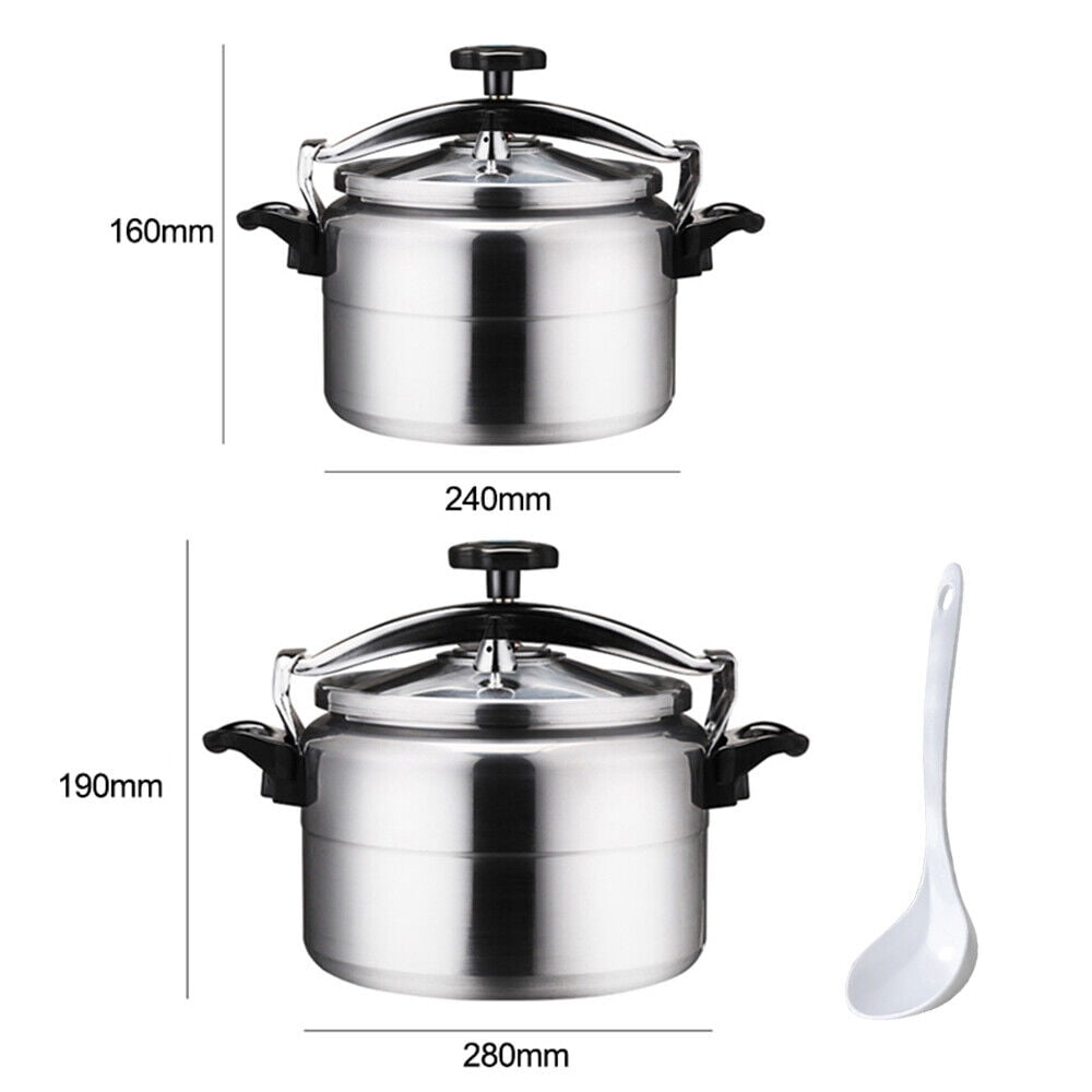 7L-11L Aluminium Pressure Cooker Quick with Lid Latch Indicator Explosion-Proof