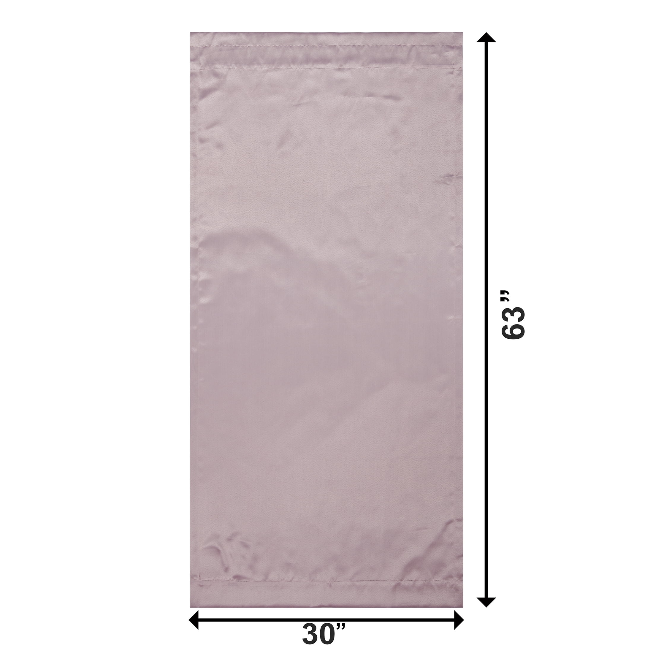 Your Zone Solid Blackout Curtain Panel Pair, Set of 2, Pink Starlight, 30" W x 63" L
