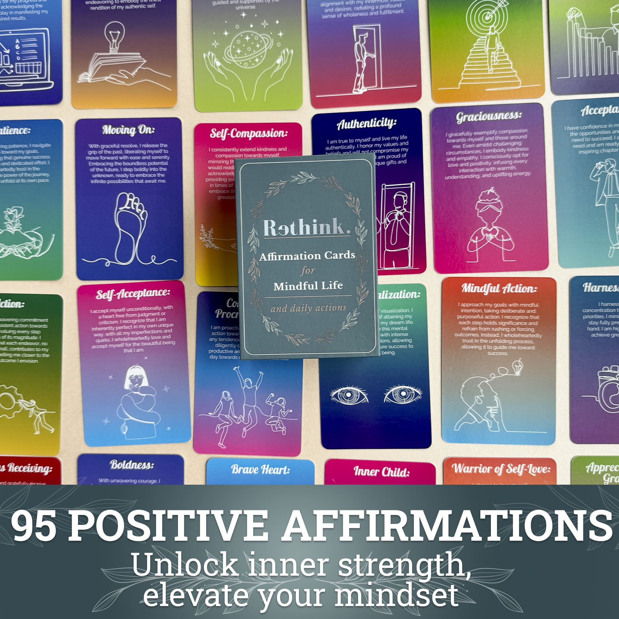 Quokka Positive Affirmation Cards for Women – 95 Mindfulness Meditation Card for Mental Health Gifts